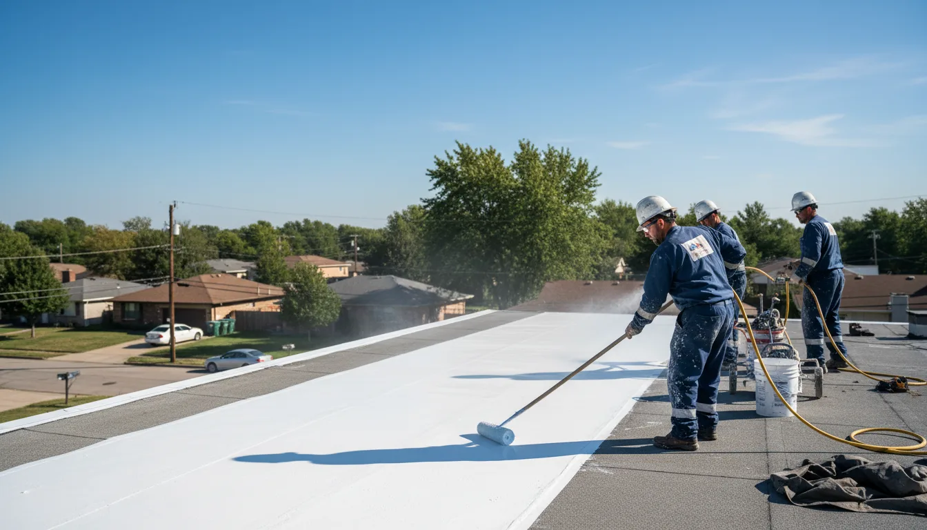 Commercial roof coating in Pinewood, SC near me